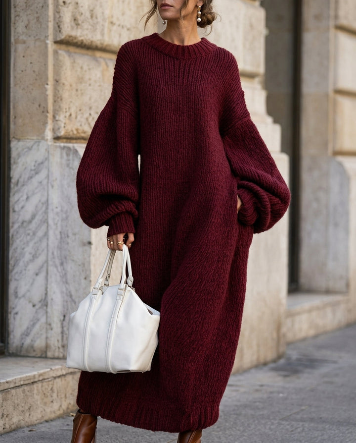 ELISE | RIBBED MAXI KNIT DRESS FOR WOMEN