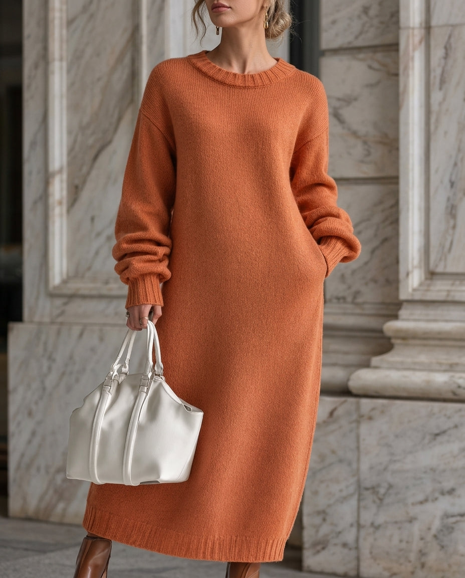 ELISE | RIBBED MAXI KNIT DRESS FOR WOMEN