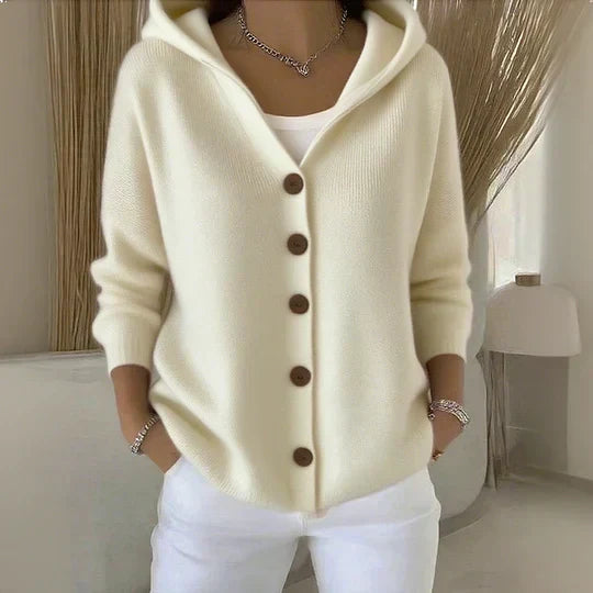 DARIENNE | HOODED BUTTON-UP CARDIGAN FOR WOMEN