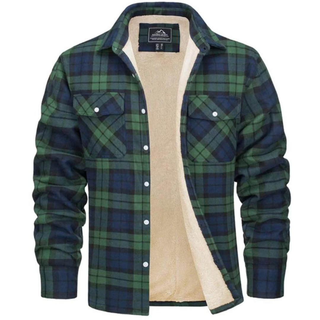 WILLIAM | SHERPA LINED PLAID JACKET FOR MEN