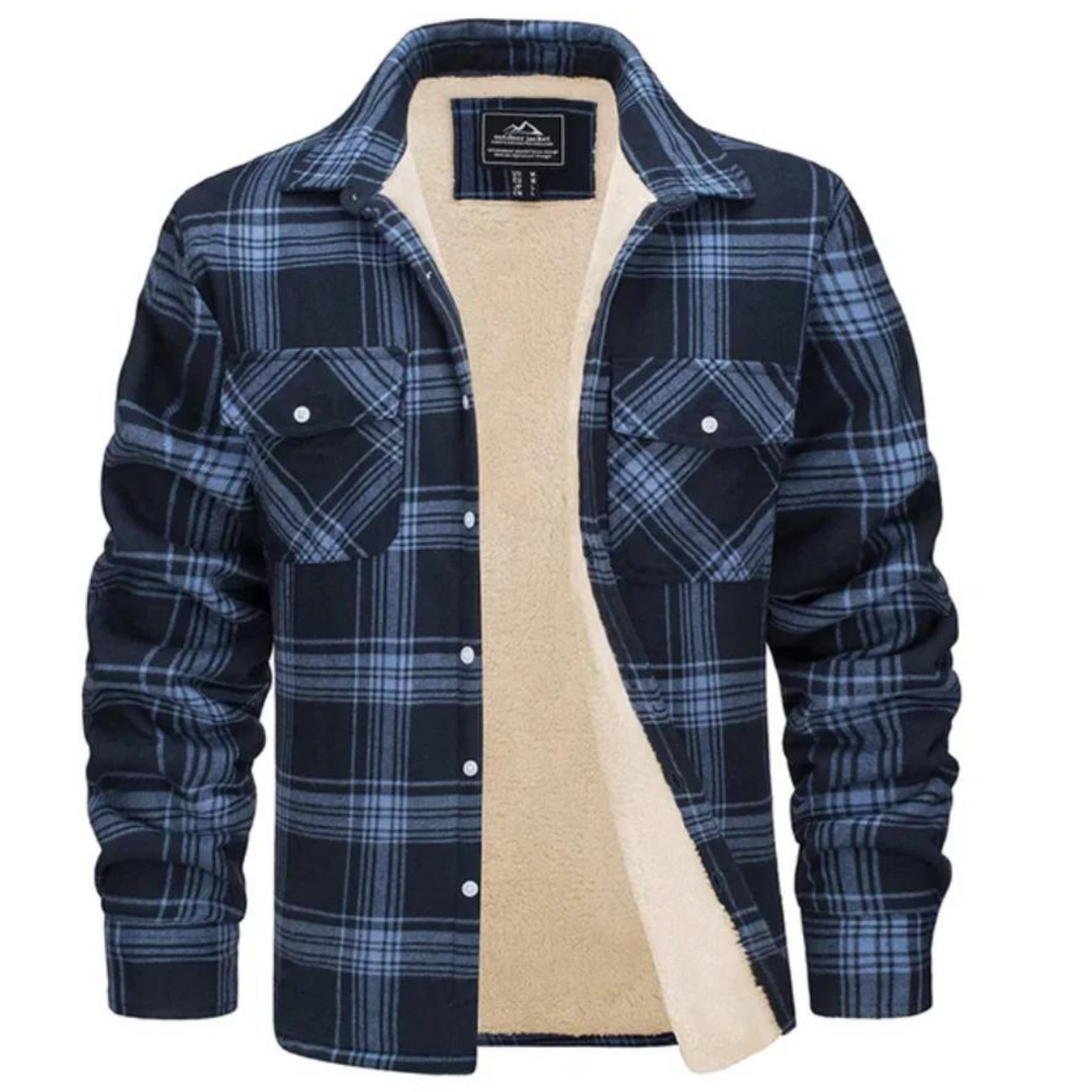 WILLIAM | SHERPA LINED PLAID JACKET FOR MEN