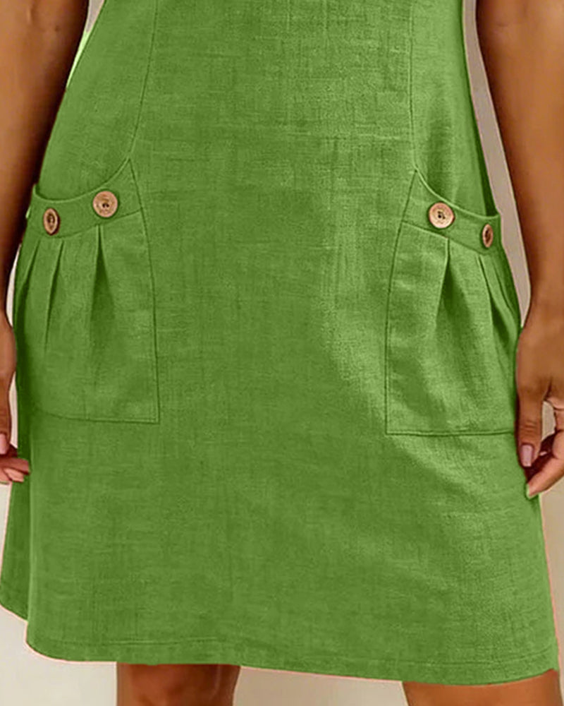 Lia | Cotton Dress with Zip Pocket