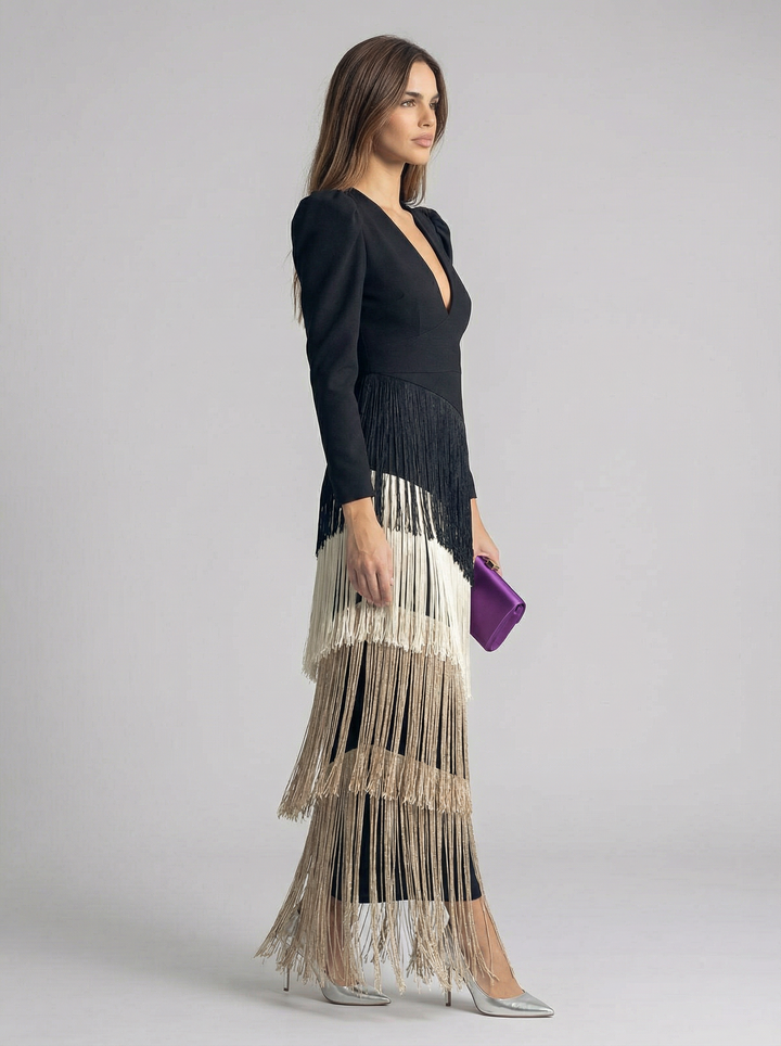 Sage | Fringe Dress