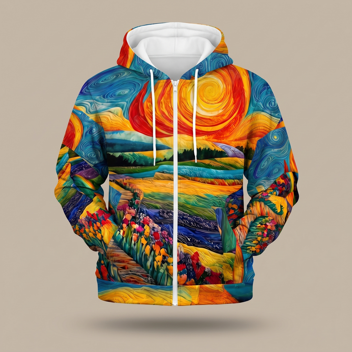 ANNALISE | SUNBURST ZIP-UP HOODIE FOR WOMEN