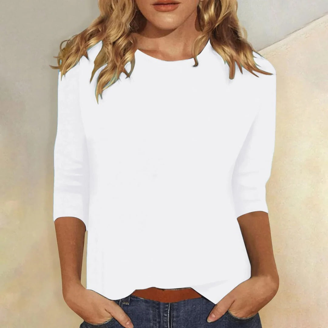 STELLA | CROPPED CREW NECK TOP FOR WOMEN