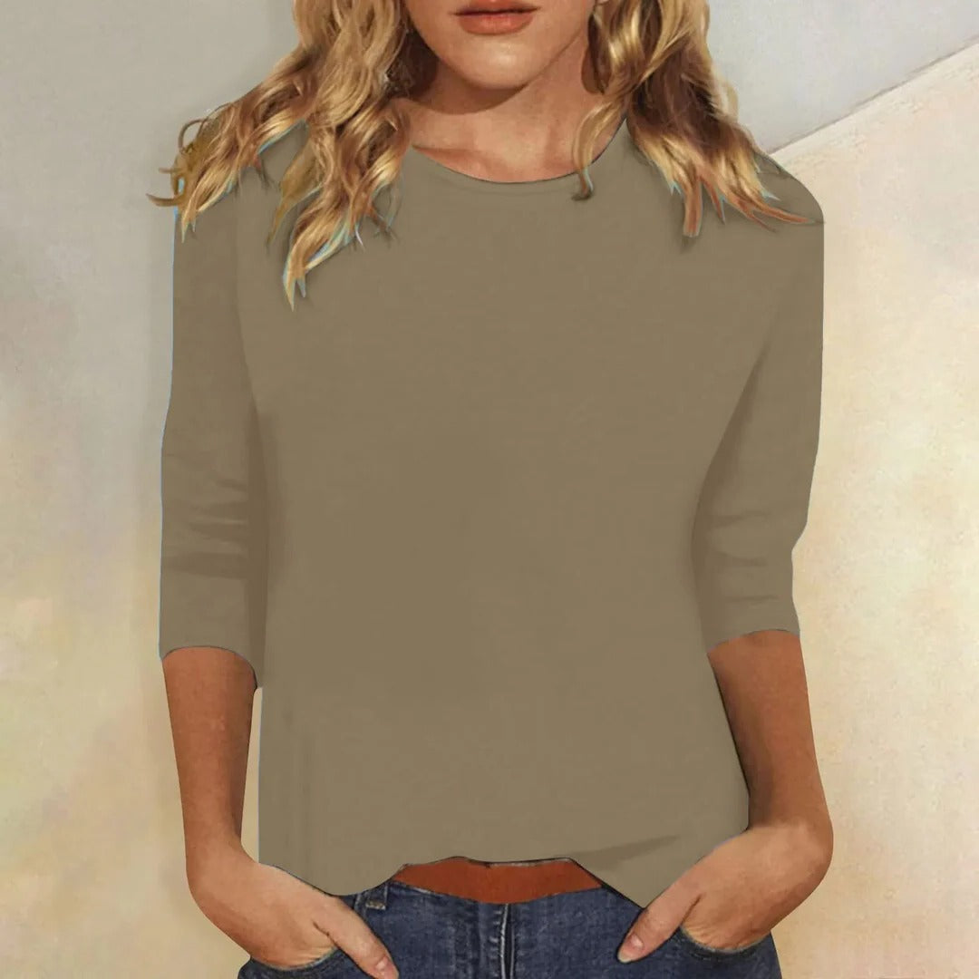 STELLA | CROPPED CREW NECK TOP FOR WOMEN