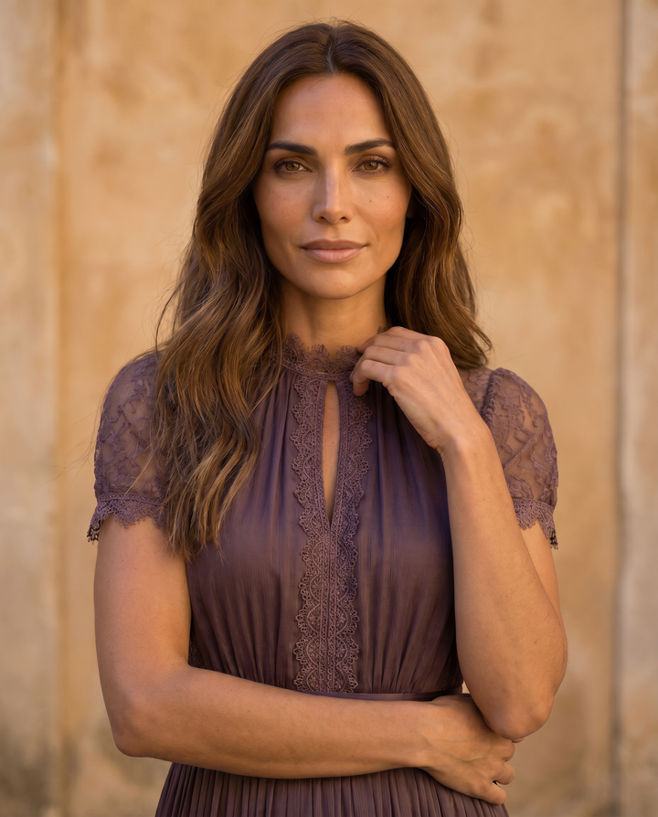 Flavia | Long purple dress