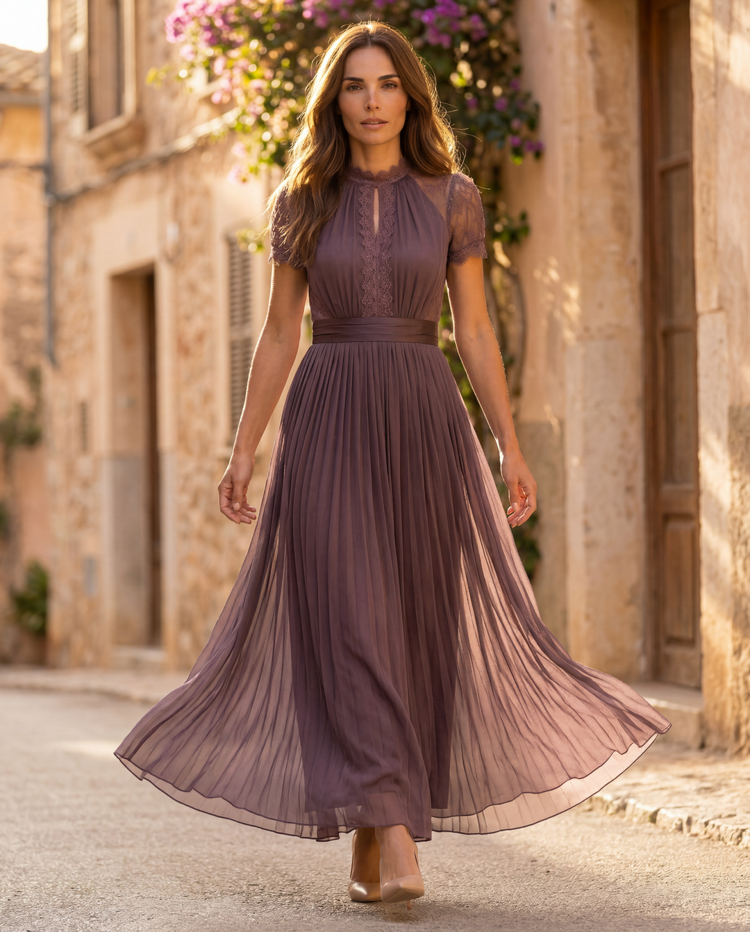 Flavia | Long purple dress