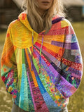 DAWNELLA | BOHEMIAN PATCHWORK HOODIE FOR WOMEN