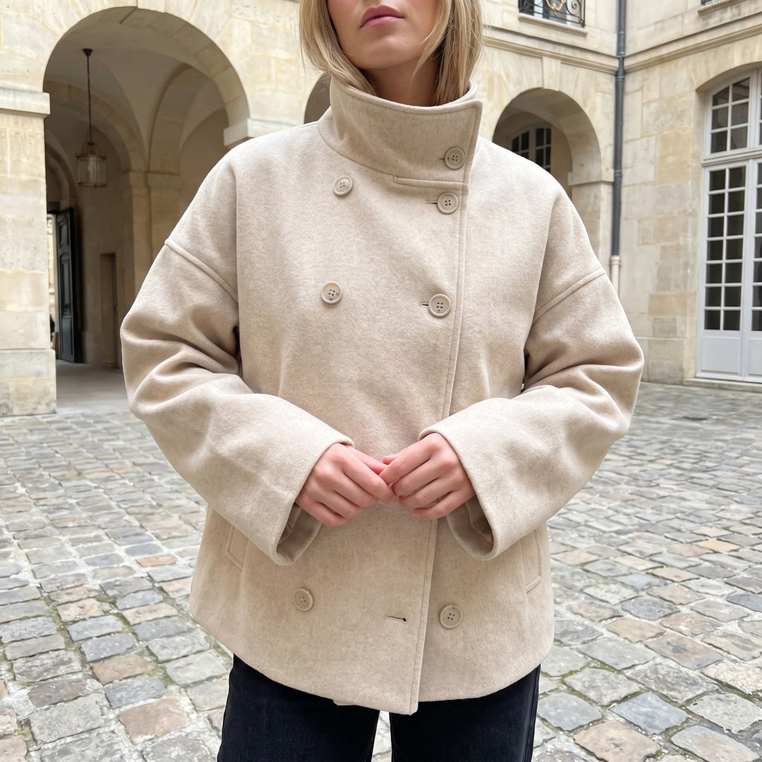 CLARA | CROPPED PEA COAT FOR WOMEN