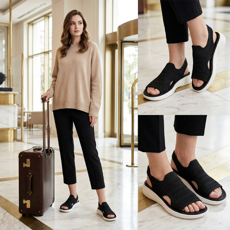 Zina | Women's Platform Sandals with Breathable Knit