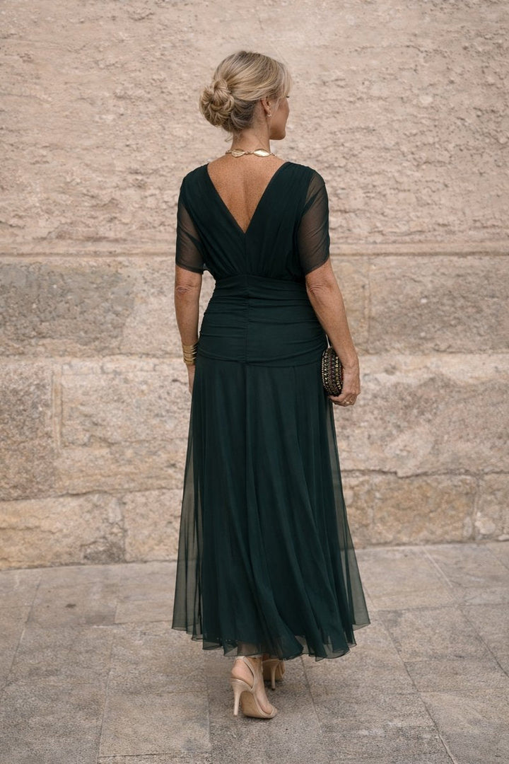 AMELIA | ELEGANT WRAP MAXI DRESS FOR WOMEN