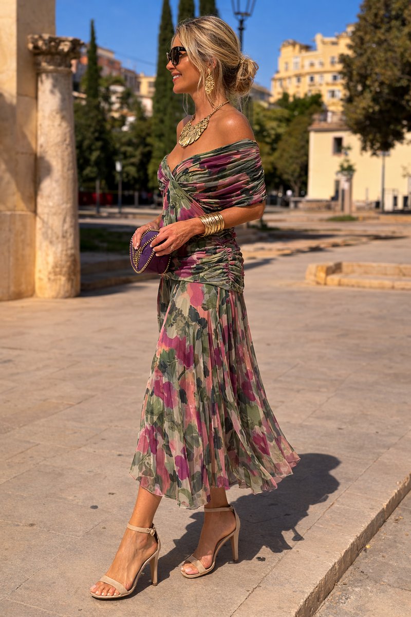 AMELIA | ELEGANT WRAP MAXI DRESS FOR WOMEN