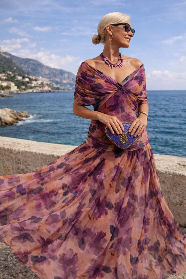 AMELIA | ELEGANT WRAP MAXI DRESS FOR WOMEN