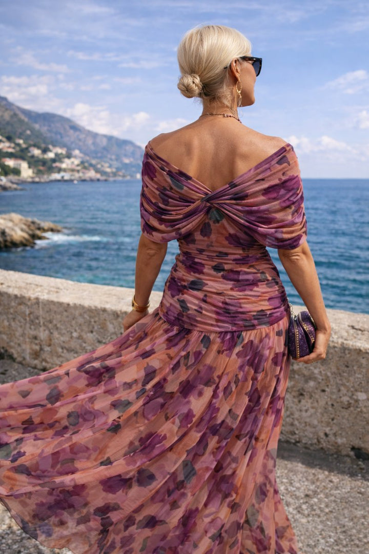 AMELIA | ELEGANT WRAP MAXI DRESS FOR WOMEN